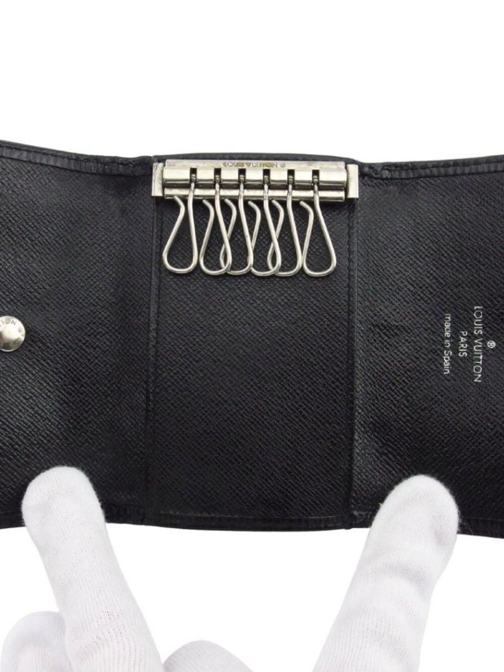 LOUIS VUITTON Key holder black Women M63812 Authentic secondhand - Picture 9 of 9
